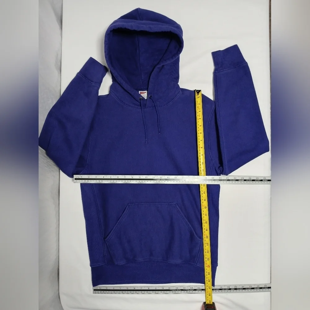 J. Crew Heritage Fleece Royal Blue 90's Vibe Hoodie. Men's Size S - Picture 4 of 11